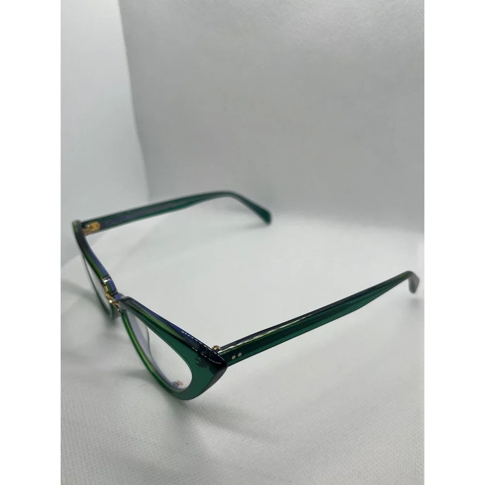 Oscar‎ de la Renta Twist V Cat Eye Glasses Frames Green Designer Eyeglasses
